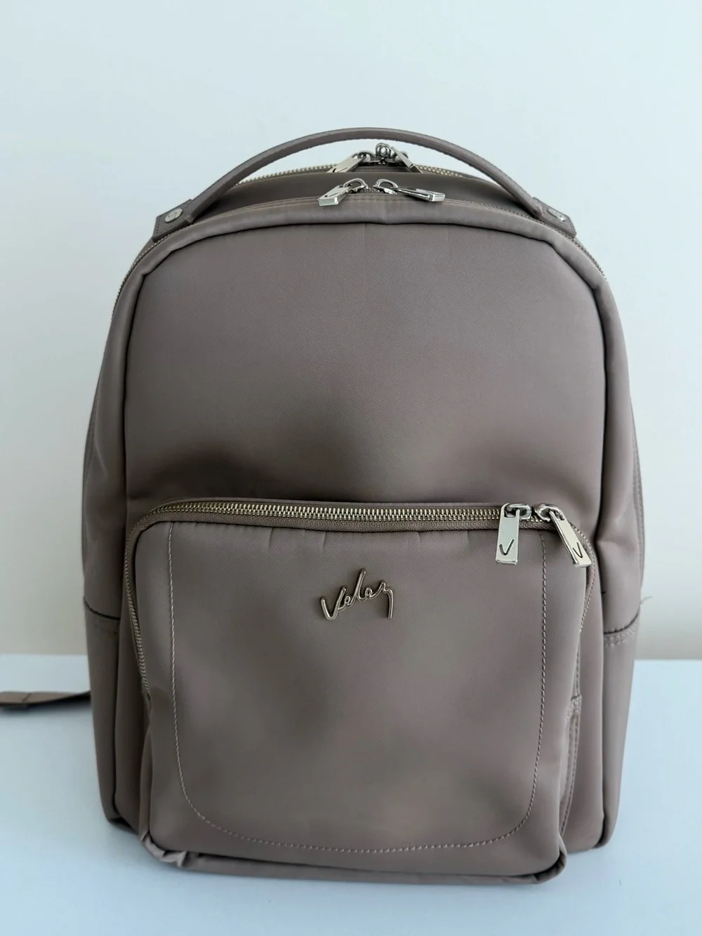 Vélez Multi-Compartment Nylon Laptop Backpack Taupe - Like New!